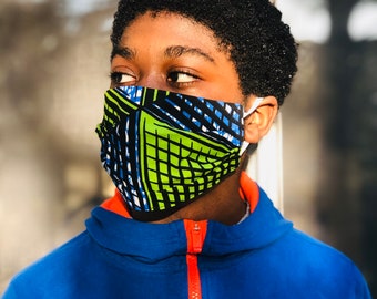 Ankara Cotton Face Mask: Reversible, Washable, Fashionable