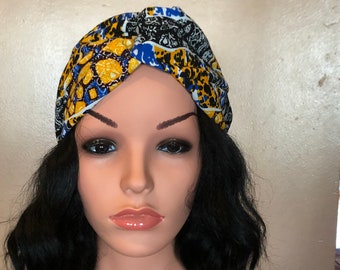 Turban doublé de satin Ankara, Turban imprimé africain, Bonnet en satin, HeadToe, Headwraps