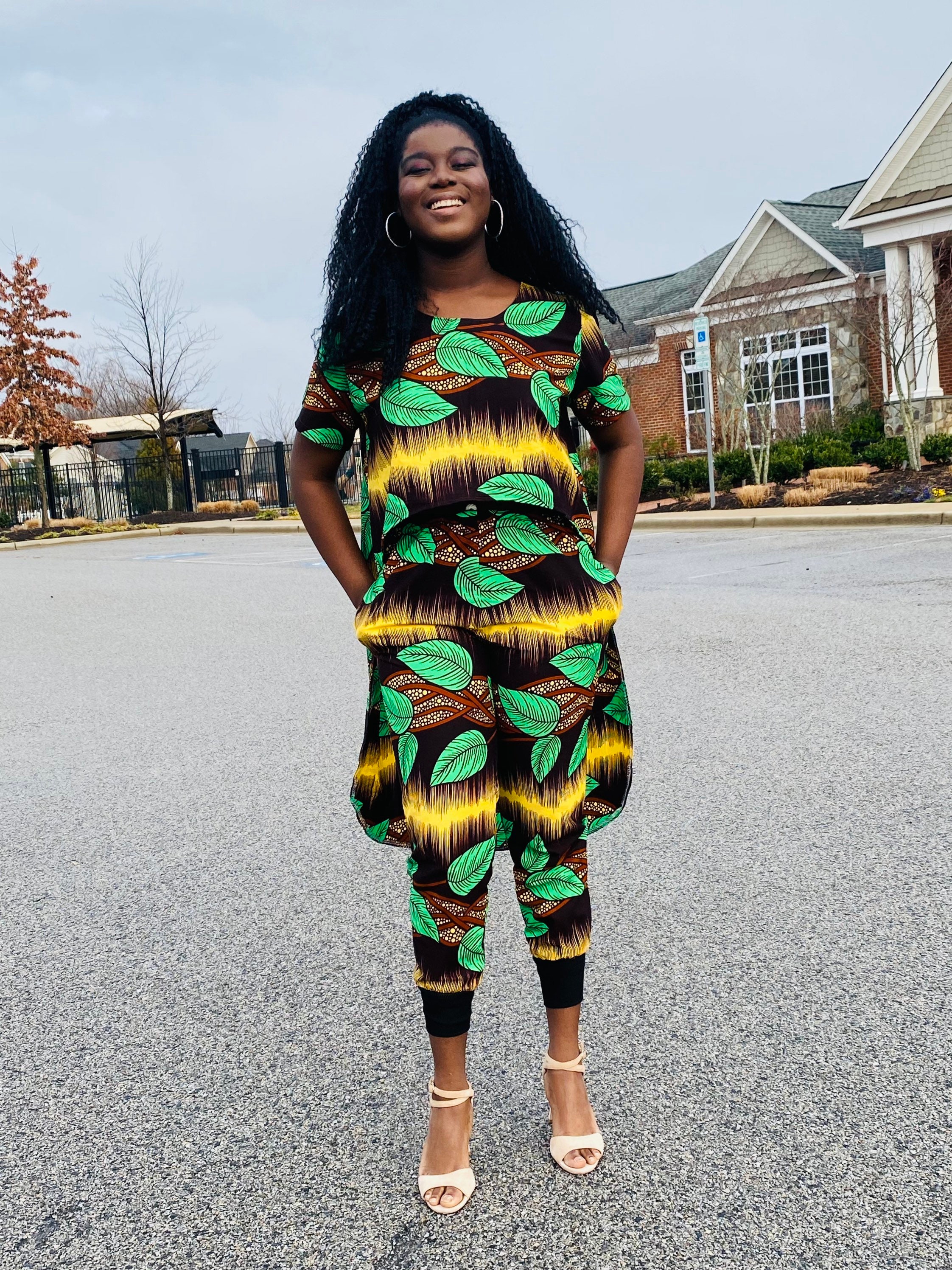 Ankara Pant and Top Outfit Ankara Jumpsuit Ankara High Low Top Ankara Joggers African Pants Set African Joggers High Low Pants Etsy
