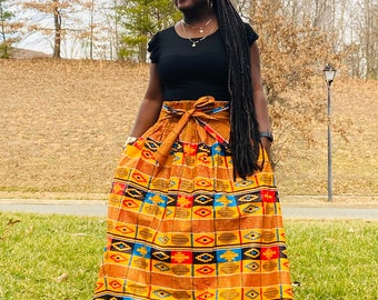 Kente Skirt, Kente Maxi skirt, African Skirt, Ankara skiy