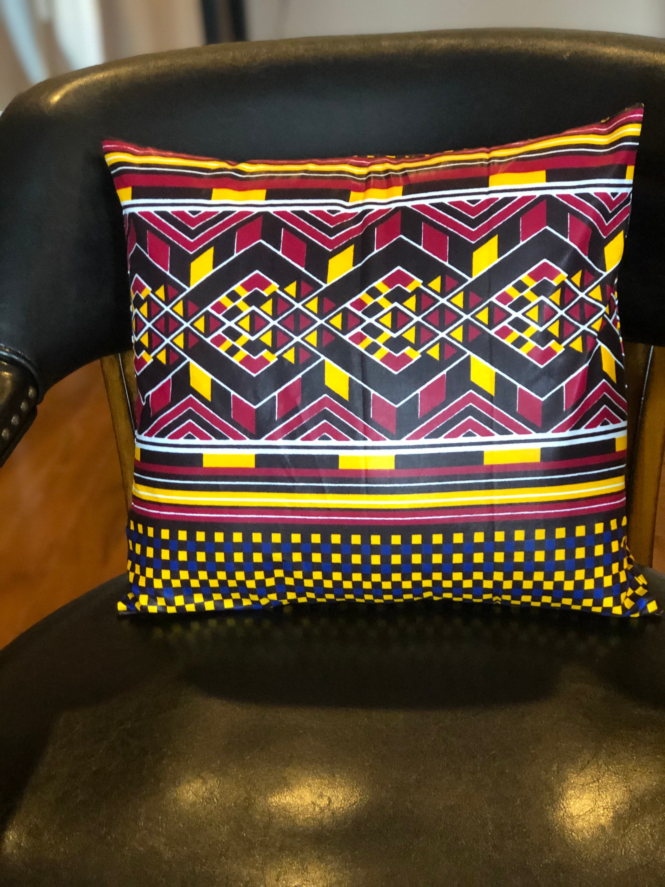 16by 16 Decorative Throw Pillow Covers African Print Throw Etsy