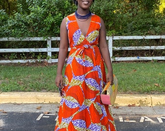 kitenge wrap dress