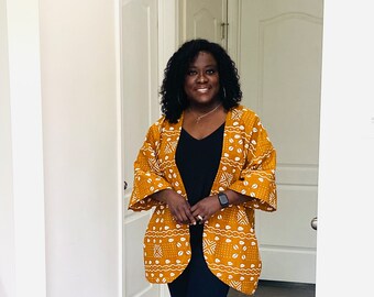 Mud Cloth kimono, Kimono, African print Duster,Ankara Kimono