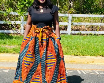 Ankara Maxi Skirt - Etsy