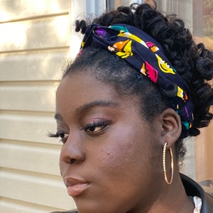 Ankara Headband, African Head band, Head Wrap, Head Tie,Elastic headband