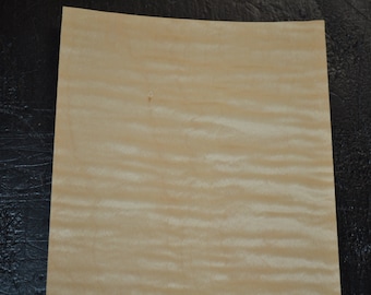 Curly Maple Raw Wood Veneer Sheet 6 x 34 inches 1/42nd  curly figured