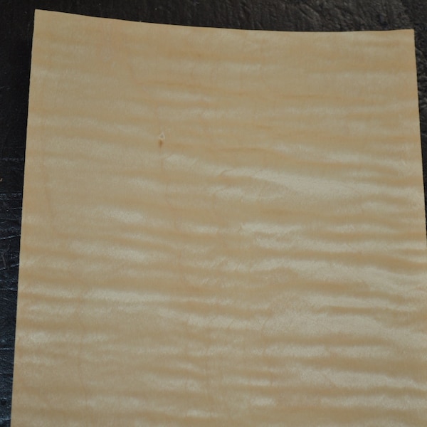 Curly Maple Raw Wood Veneer Sheet 6 x 34 inches 1/42nd  curly figured