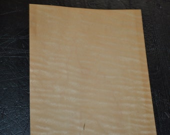 Curly Maple Raw Wood Veneer Sheet 6 x 39 inches 1/42nd  curly figured