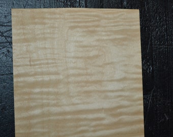 Curly Maple Raw Wood Veneer Sheet 6 x 35 inches 1/42nd  curly figured