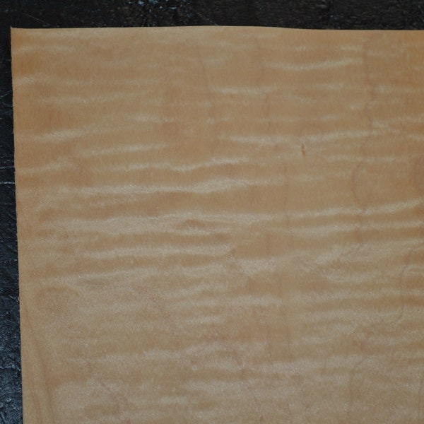 Curly Maple Raw Wood Veneer Sheet 7 x 39 inches 1/42nd  curly figured