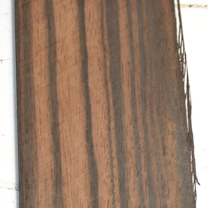 MacassarEbony Raw Wood Veneer Sheet 3 x 30 inches 1/42nd or .6mm thick