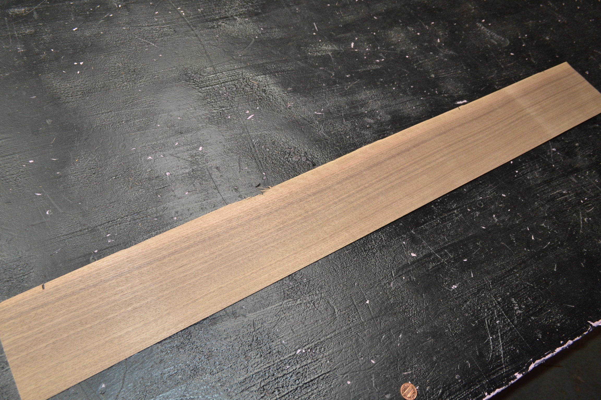 Walnut Raw Wood Veneer Sheet 5.25 x 45 inches 1/42nd thick 4519-4