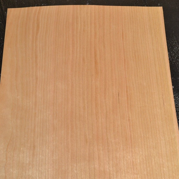 Cherry Raw Wood Veneer Sheet 9.5 x 36 inches BLEMISHED