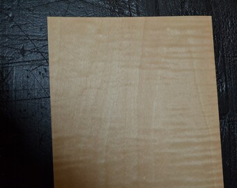 Curly Maple Raw Wood Veneer Sheet 6.5 x 30 inches 1/42nd  curly figured