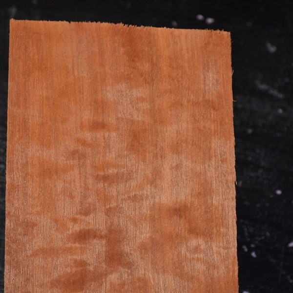 Makore Raw Wood Veneer Sheet 4.5 x 13 inches 1/42nd or .6mm thick