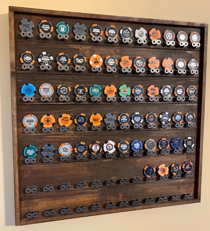 Collectible Poker Chip Display Board Etsy