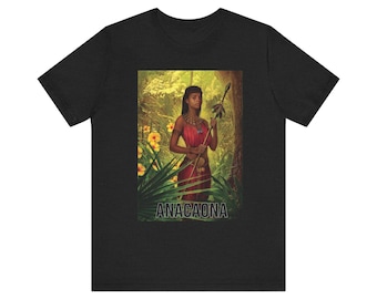 Anacaona the Golden Flower T-Shirt, Tee Shirt, Casual Top, Floral Graphic Tee, Botanical Print Apparel
