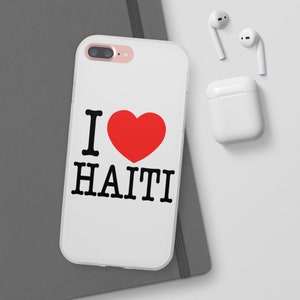 I Love Haiti Flexi Cases - Haitian Flag- Haiti Gift- Caribbean- Haitian Pride - Haitian American