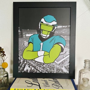 Jalen Hurts 8x10&quot; Art Print | Arms Crossed Illustration | Philadelphia Eagles Artwork | NFL Memorabilia