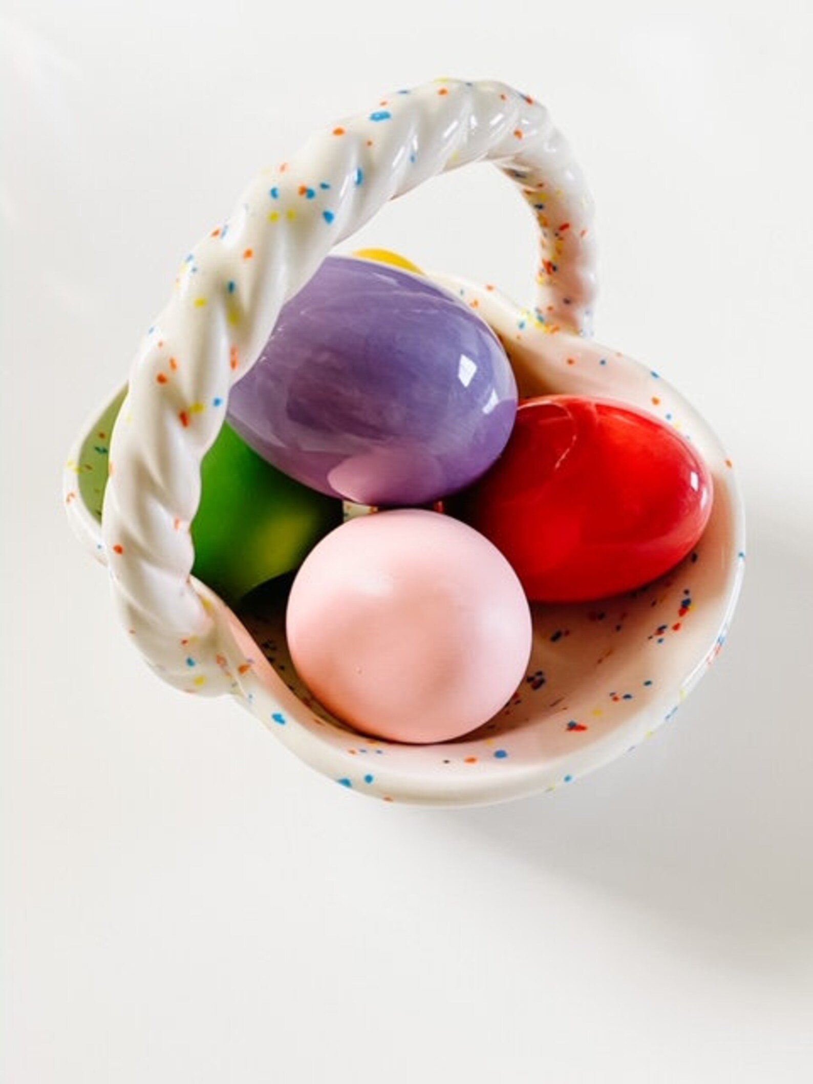 Ceramic Easter Basket, Easter Decor, Easter Decorations, Easter Basket