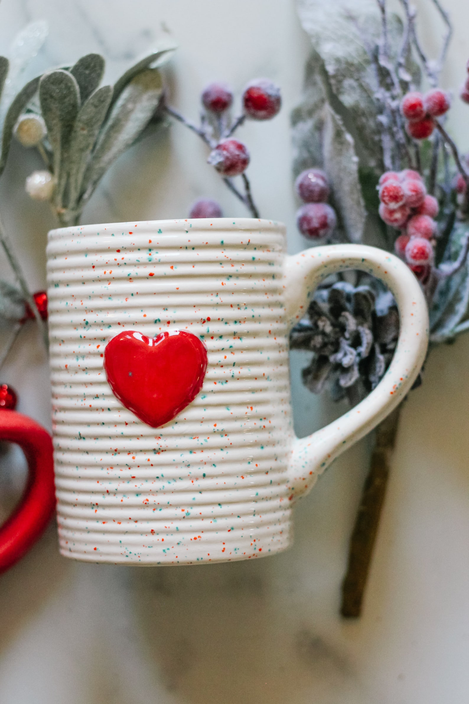 Ceramic Heart Mug Valentine's Day Valentine's Day Etsy