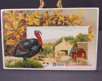 Early 1900's Thanksgiving postcard
