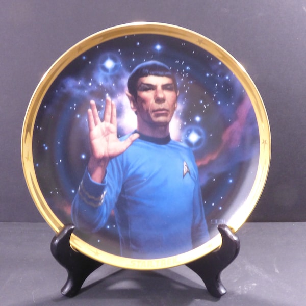 1991 Spock Star Trek 25th Anniversary commemorative plate