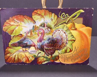 1909 Thanksgiving postcard
