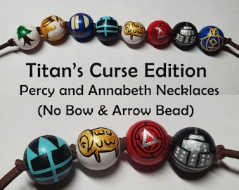 Titan's Curse Edition Percy & Annabeth's Camp Half Blood Bead Necklace (no clasp)