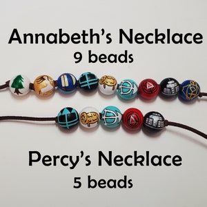 Percy & Annabeth's Camp Half Blood Bead Necklace no clasp image 3