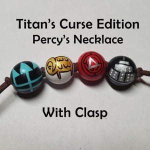 Titan&#39;s Curse Edition Percy&#39;s Camp Half Blood Bead Necklace with Clasp
