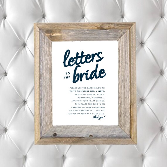 letters to the bride