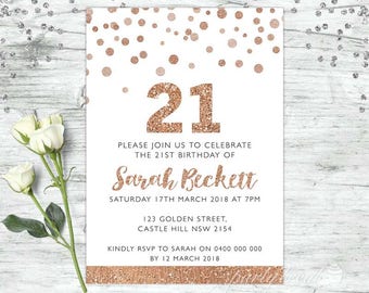 21st invitations etsy