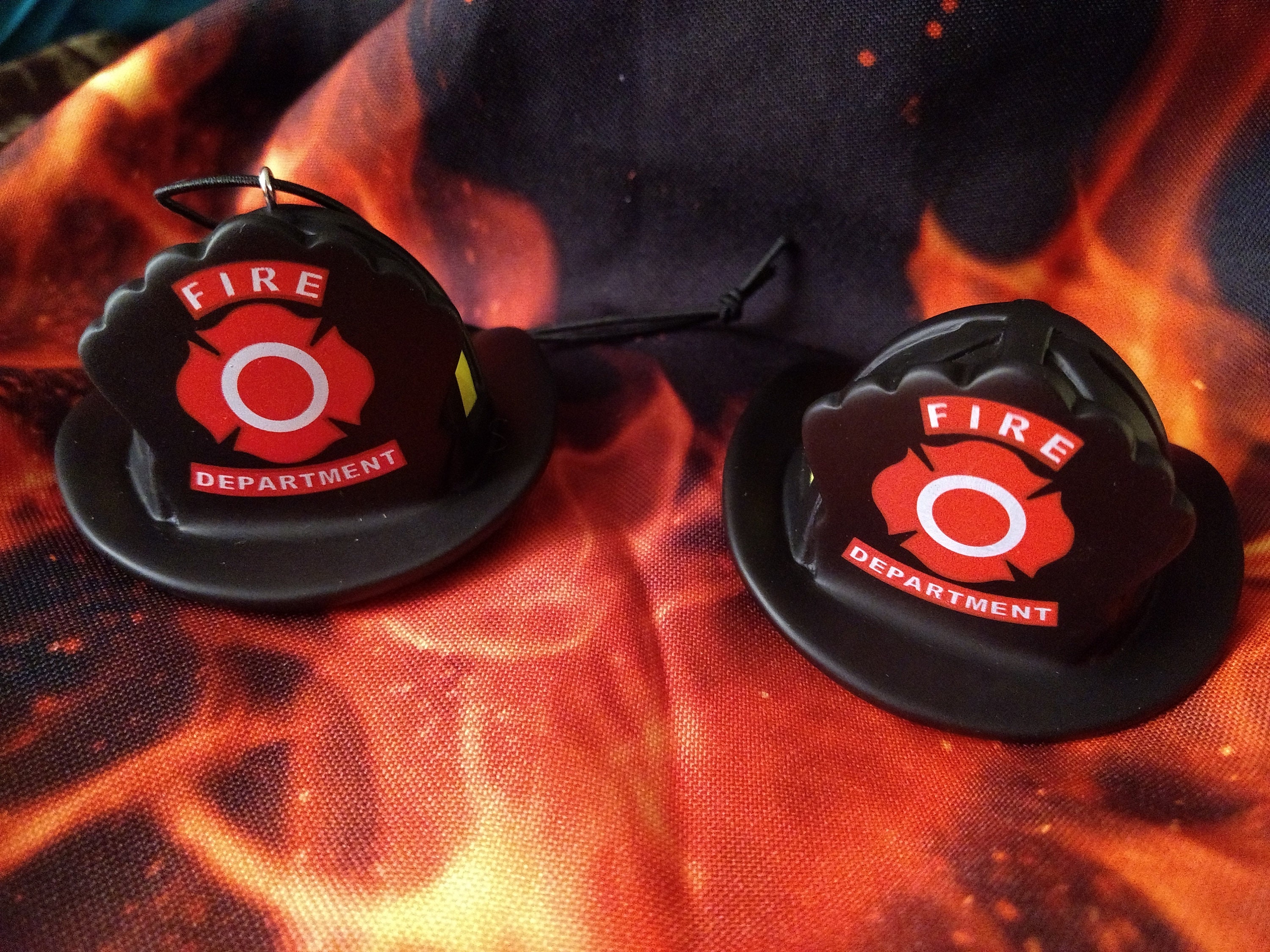 Firefighter fire hat antenna topper ornament or mirror hanger Etsy