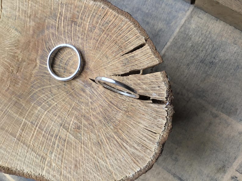 Sterling silver Hammered stacking ring band textured ring stacking ring