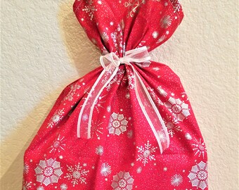 Metallic Snowflake Gift Bag