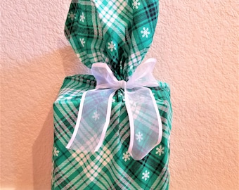 Green Plaid Gift Bag
