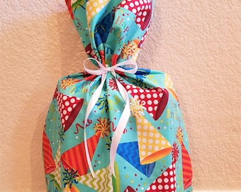 Birthday Hat Fabric Gift Bag