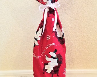 Red Polar Bear Gift Bag