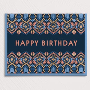 Folk Birthday Card, Greeting Cards, Happy Birthday, Birthday Cards