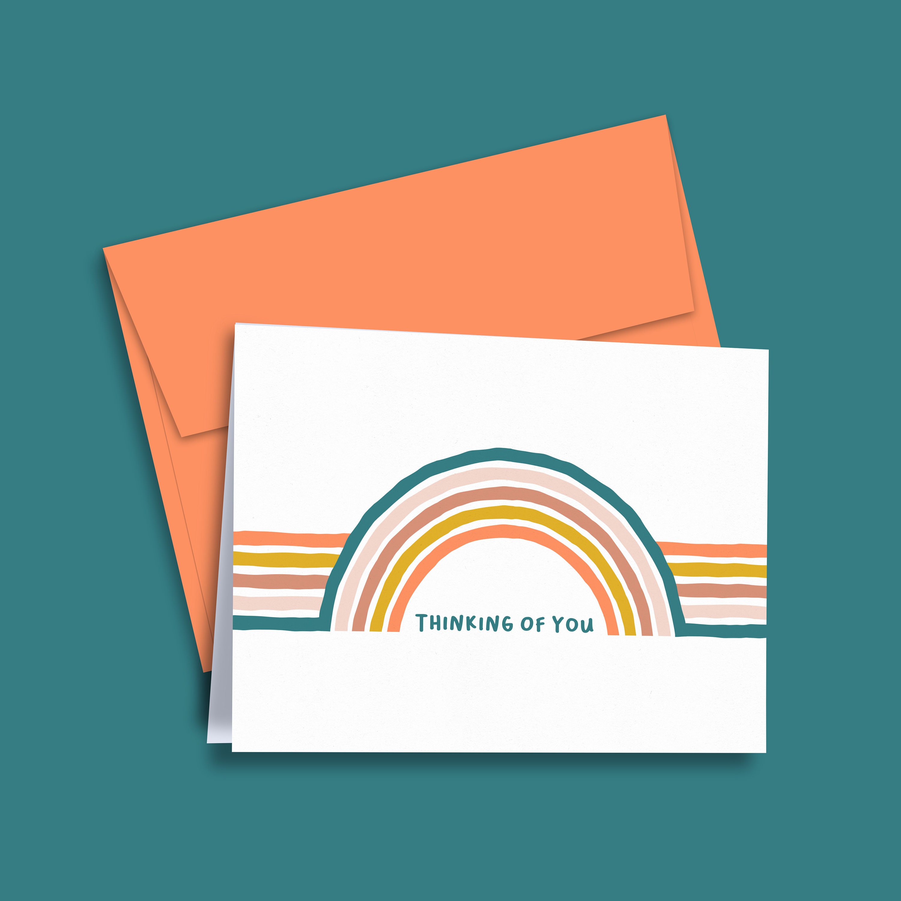 Thinking of You Card, Rainbow Sympathy Card - Etsy