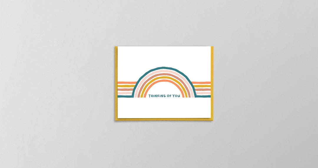 Thinking of You Card, Rainbow Sympathy Card - Etsy