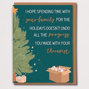 Funny Christmas Card, Family Christmas Cards, Home for the Holidays, Christmas Gifts, Naughty Greeting Cards for Family, Siblings, Co-worker