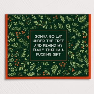 Funny Christmas Card; I'm a gift Christmas Card; Funny Christmas
