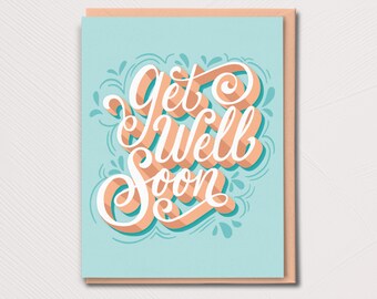 Get Well Soon Card, Greeting Cards, Feel Better, Sympathy Card, Get Well, Wellness
