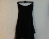 Gorgeous 1990s Black Fairy Style Dress Maria Bonita U.S.A Label Made in the USA size L