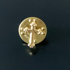 Cross Pin Vintage 1980s Gold Tone New Old Stock