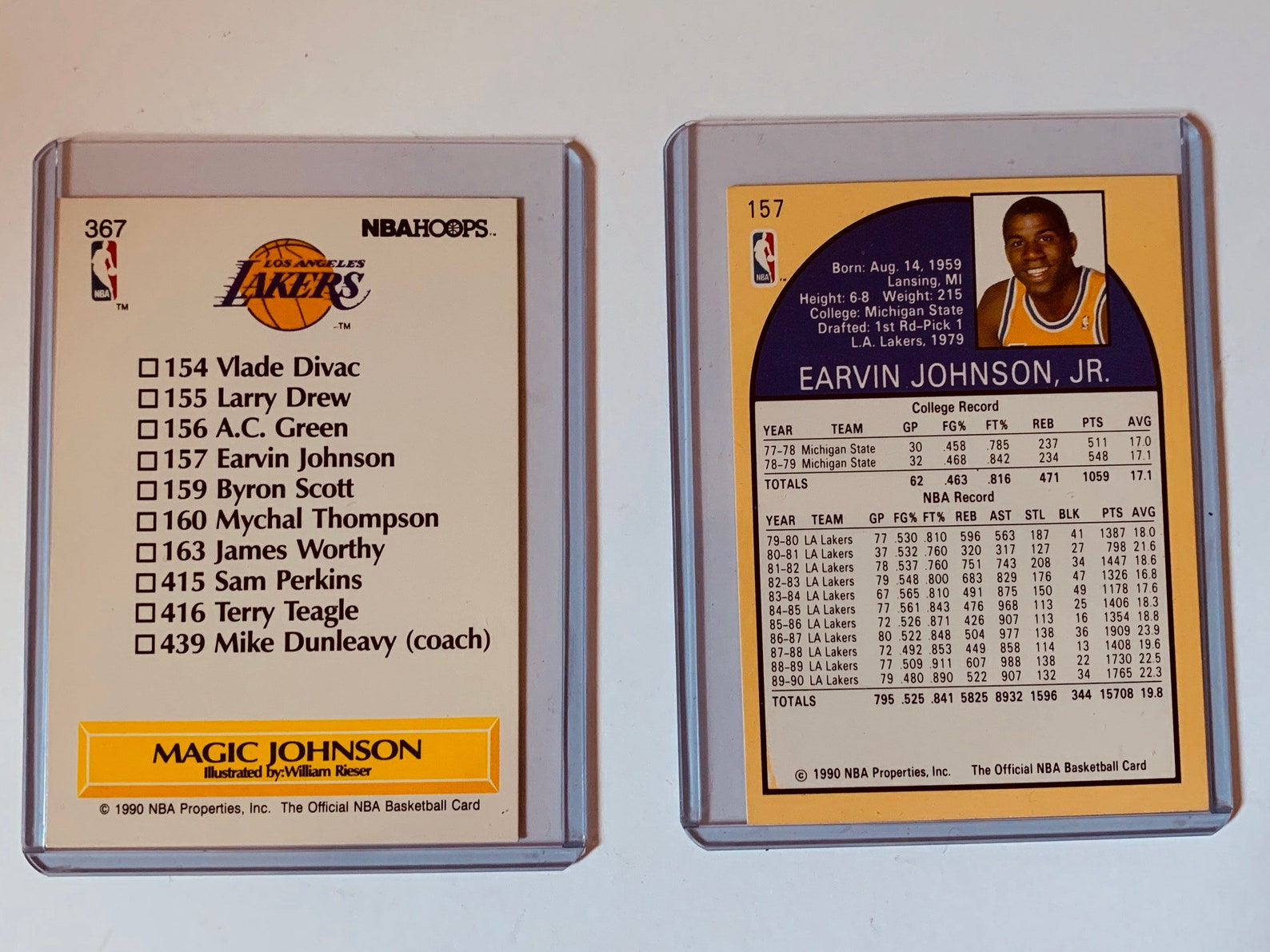 Magic Johnson NBA Hoops Vintage Basketball Cards Both Etsy