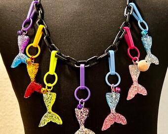 Handmade Mermaid Tail Bell Charm: 1980s Re-creation