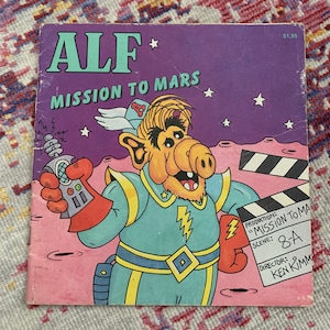 Libro per bambini in brossura ALF Mission To Mars del 1987